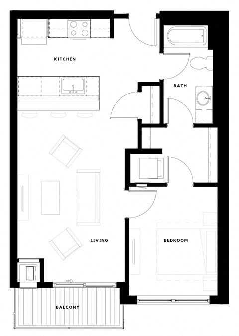 Westley on Broadway A2 Floor Plan